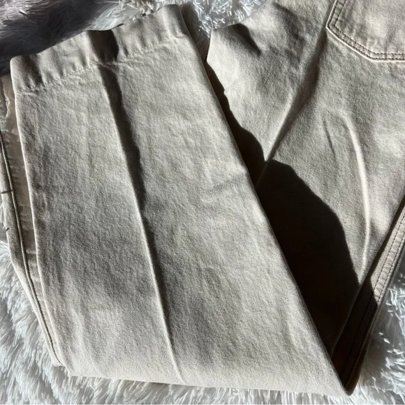 RE/DONE Womens Original 70s Pocket Wide Leg Jeans 27 Cream Rinsed Birch NWOT